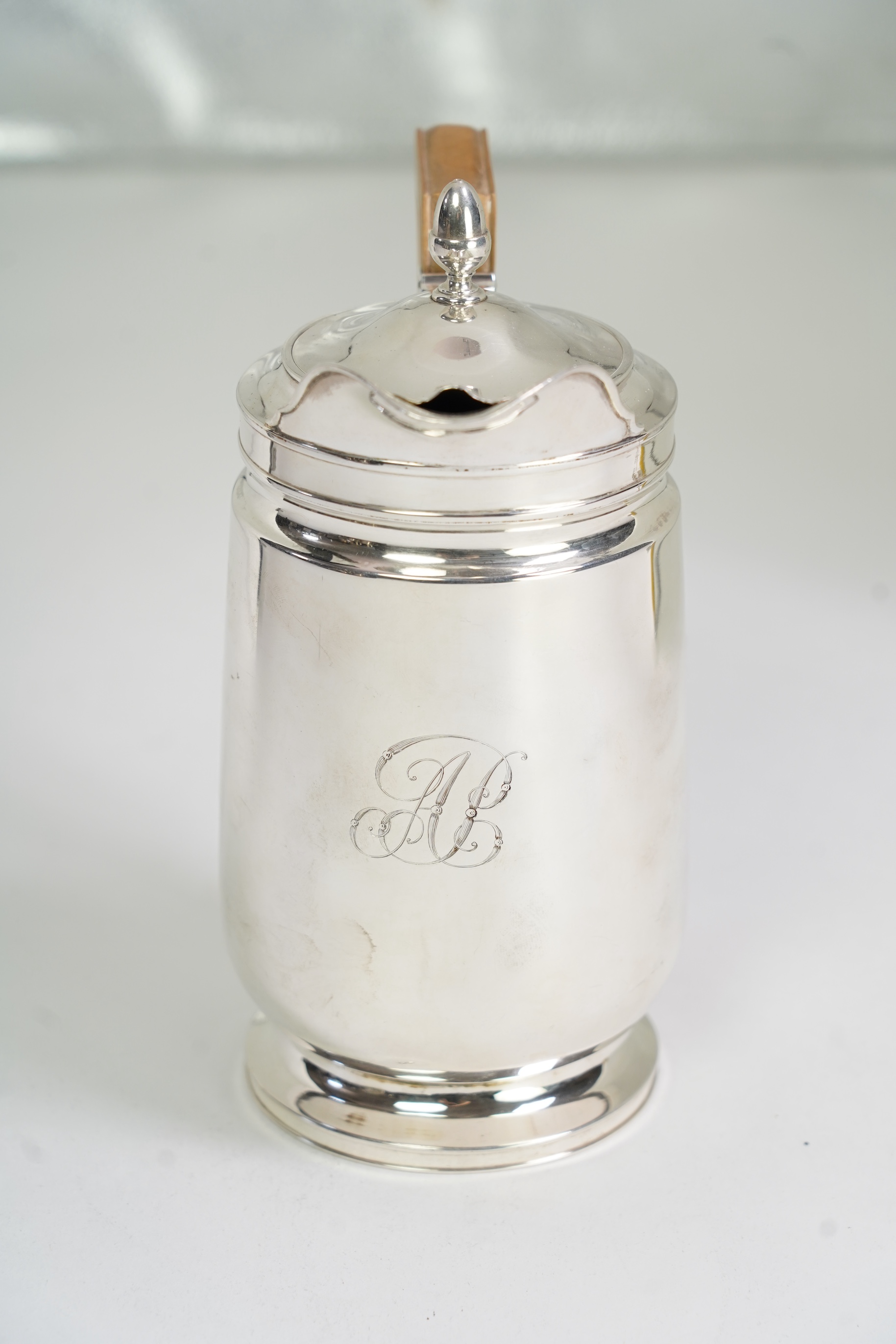 A George silver hot water jug, by John Eames